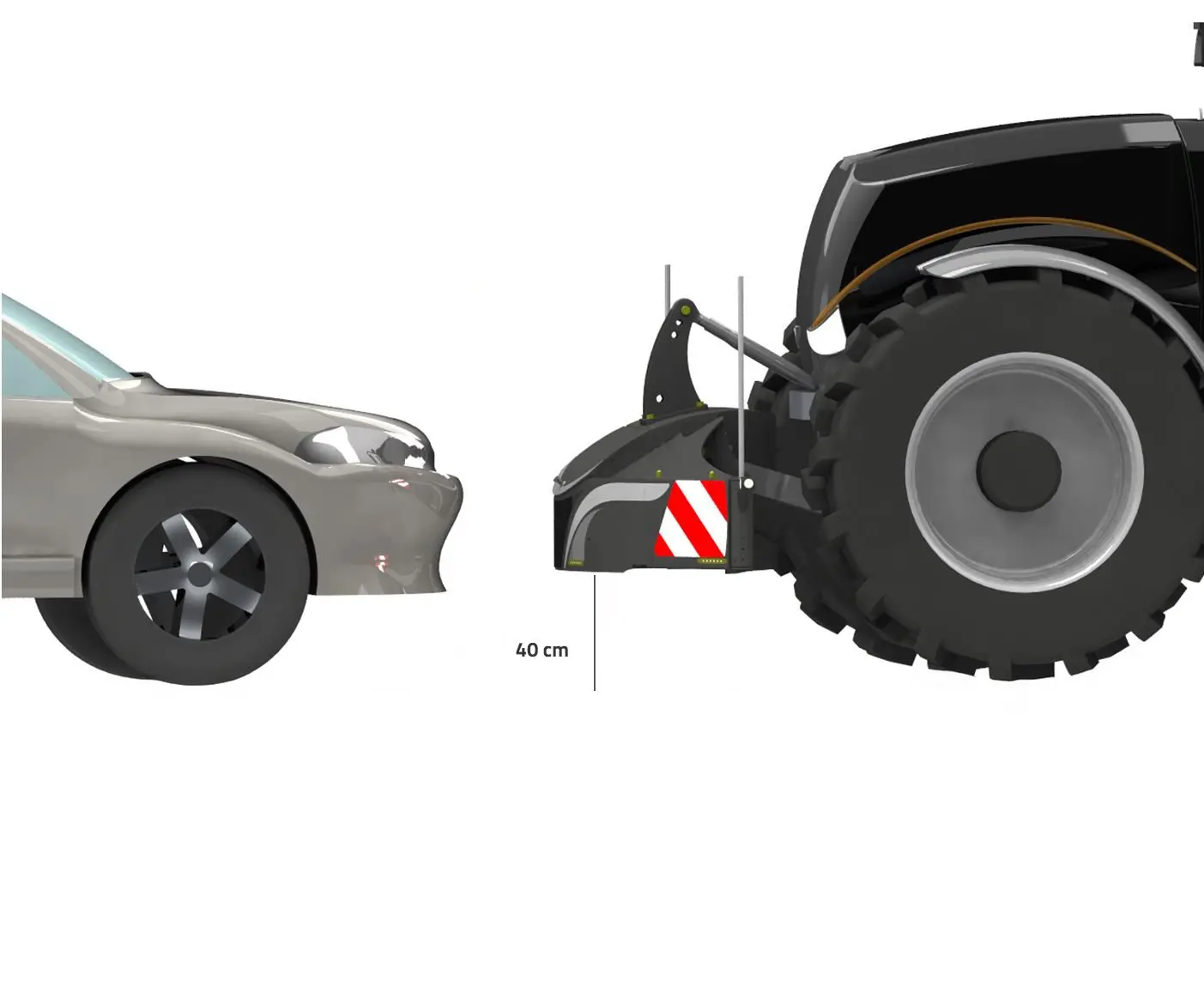 protección delantera y antiempotramiento de tractor
